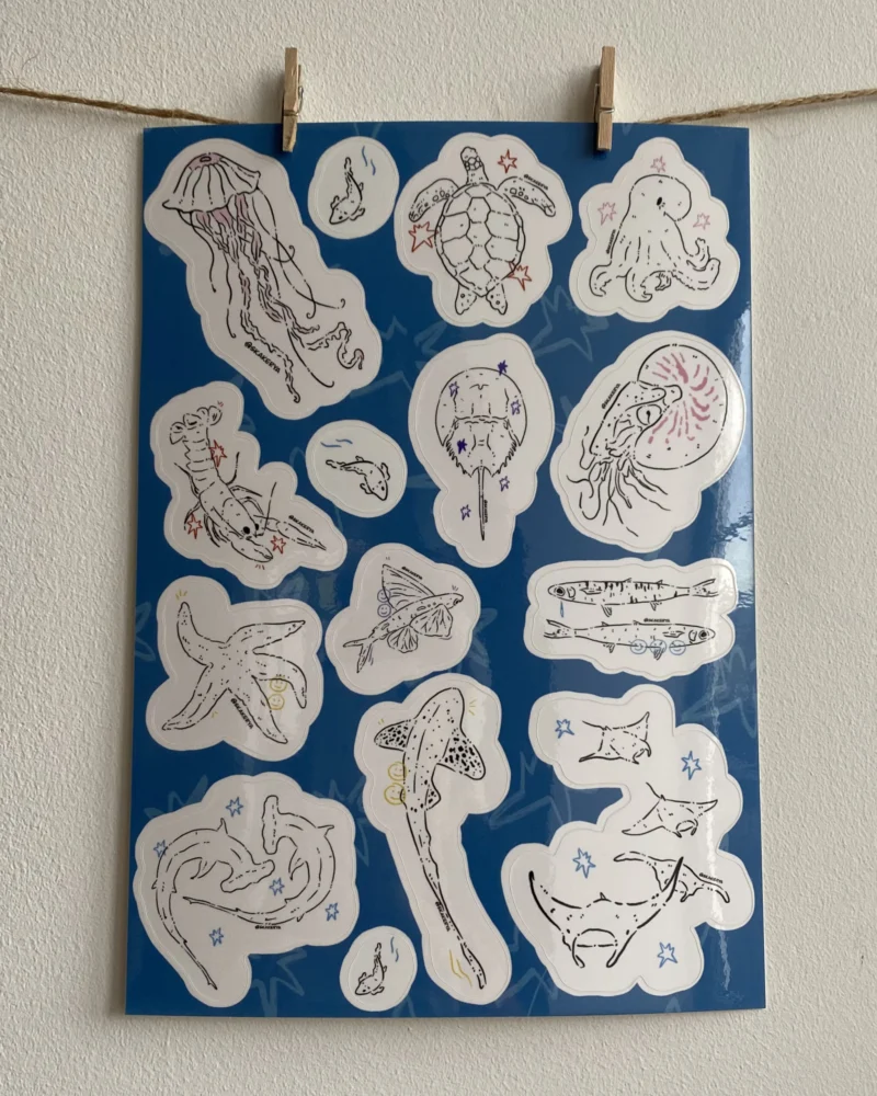 dark blue stickers Сhildish stickers
