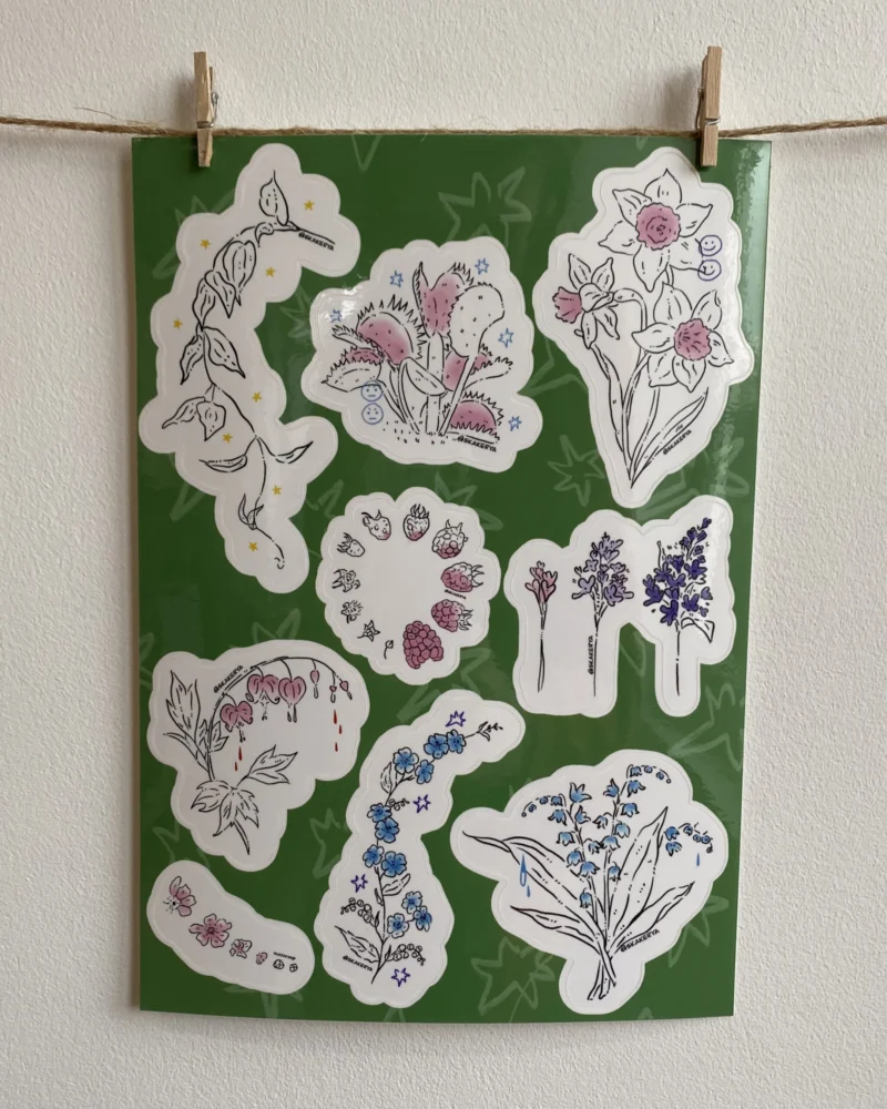 green stickers Сhildish stickers