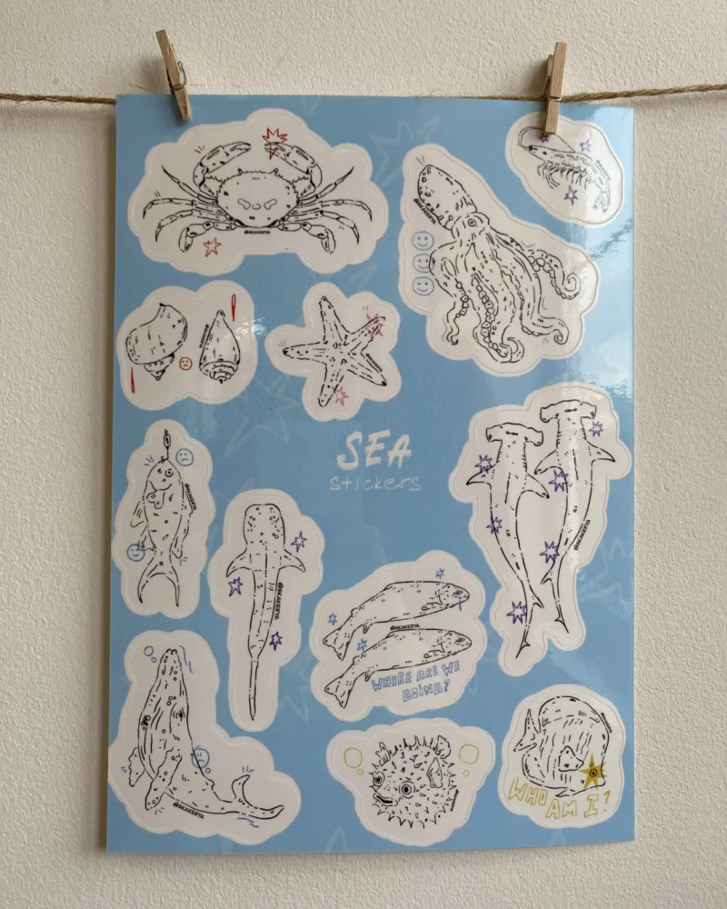 light blue stickers Сhildish stickers