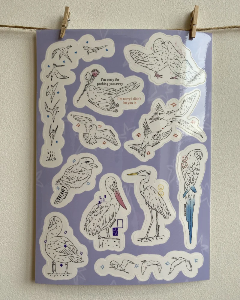 light purple stickers Сhildish stickers