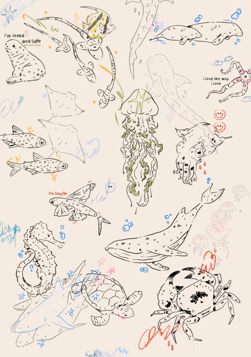 Marine life Wall poster