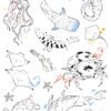 Marine life temporary tattoo