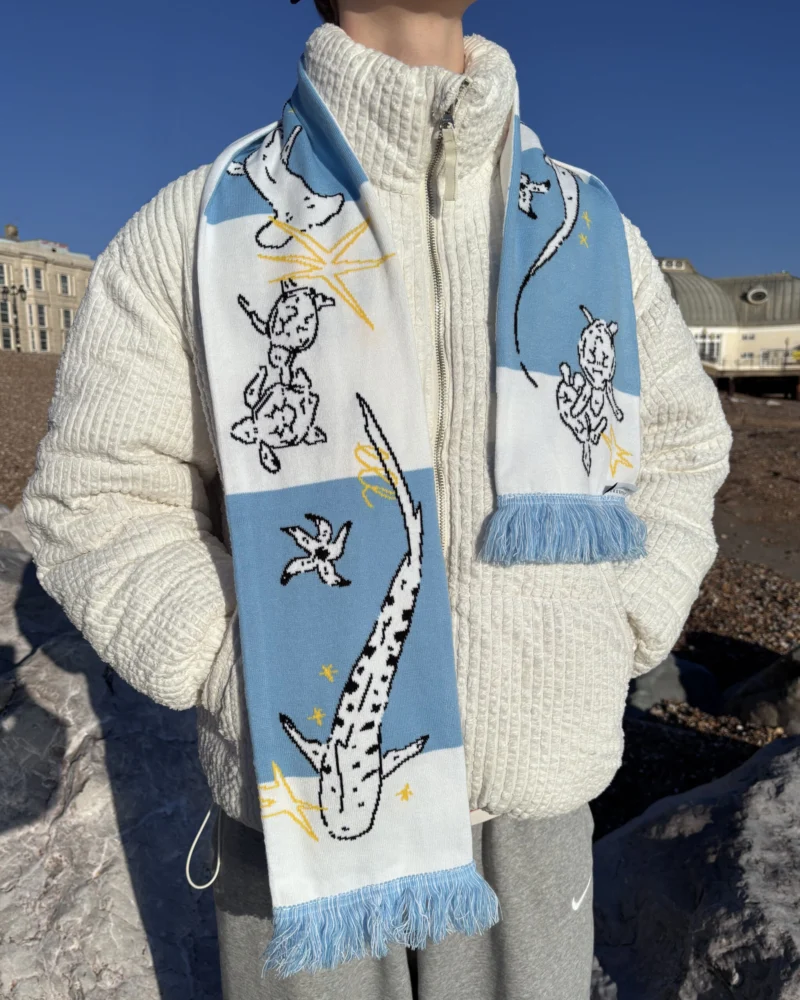5F7F1B5E-46EC-4BC6-91F5-F2485E9AB62A Shark scarf